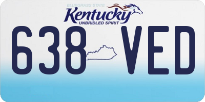 KY license plate 638VED