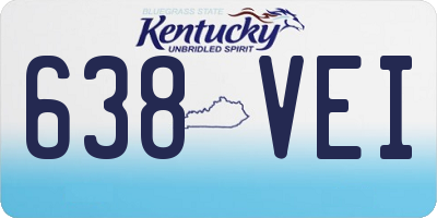 KY license plate 638VEI