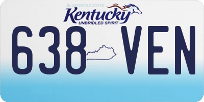 KY license plate 638VEN