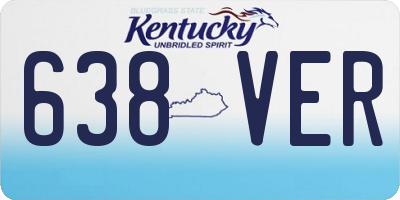 KY license plate 638VER