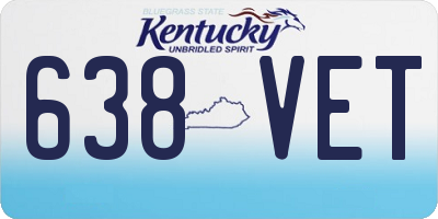 KY license plate 638VET