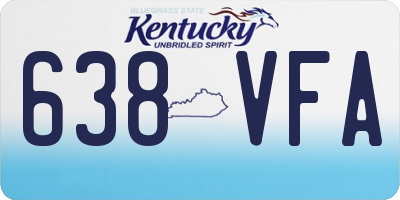 KY license plate 638VFA
