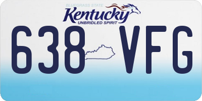 KY license plate 638VFG