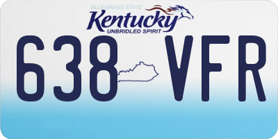 KY license plate 638VFR