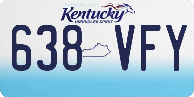 KY license plate 638VFY
