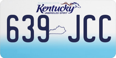 KY license plate 639JCC