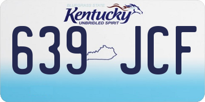 KY license plate 639JCF