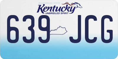 KY license plate 639JCG