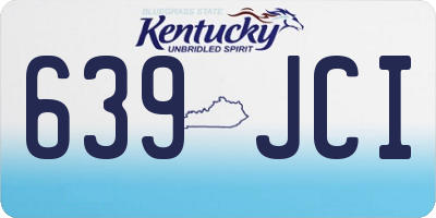 KY license plate 639JCI