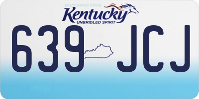 KY license plate 639JCJ