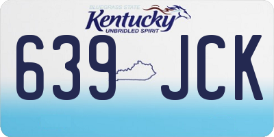 KY license plate 639JCK