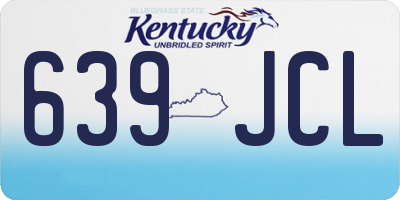 KY license plate 639JCL