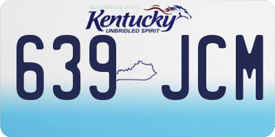 KY license plate 639JCM