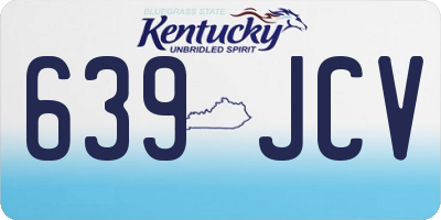 KY license plate 639JCV