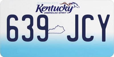 KY license plate 639JCY
