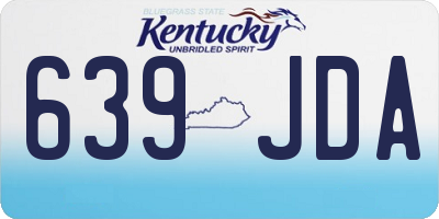 KY license plate 639JDA