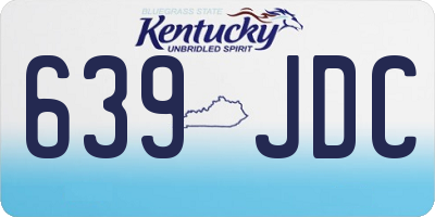 KY license plate 639JDC