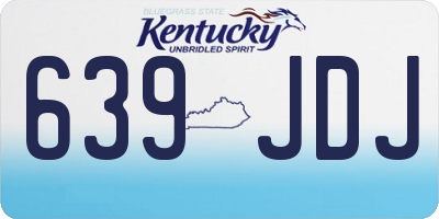 KY license plate 639JDJ