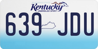 KY license plate 639JDU