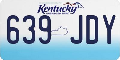 KY license plate 639JDY