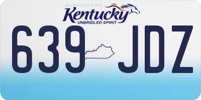 KY license plate 639JDZ