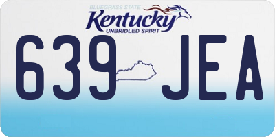 KY license plate 639JEA