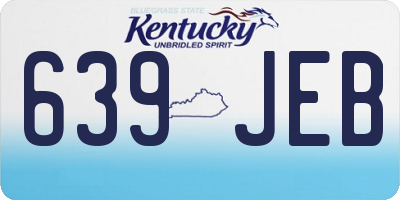 KY license plate 639JEB
