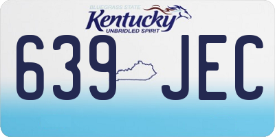 KY license plate 639JEC