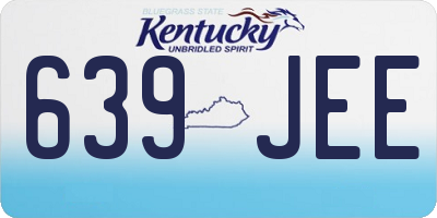 KY license plate 639JEE