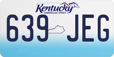 KY license plate 639JEG
