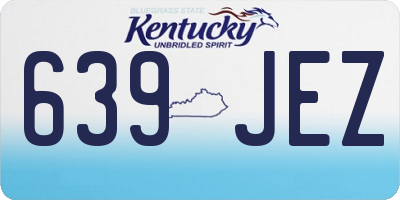 KY license plate 639JEZ