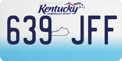 KY license plate 639JFF