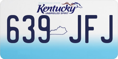 KY license plate 639JFJ