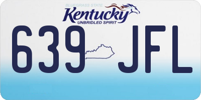 KY license plate 639JFL