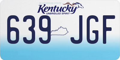 KY license plate 639JGF