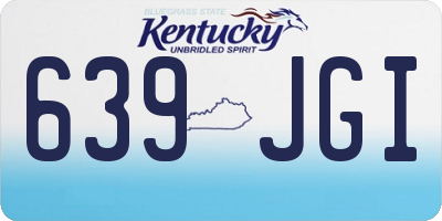 KY license plate 639JGI