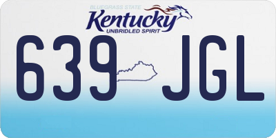 KY license plate 639JGL