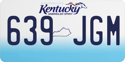 KY license plate 639JGM