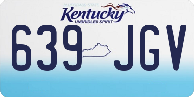 KY license plate 639JGV
