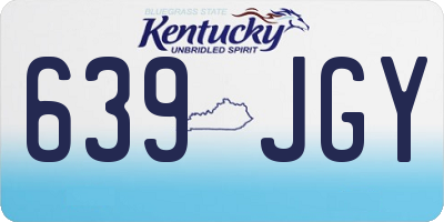 KY license plate 639JGY