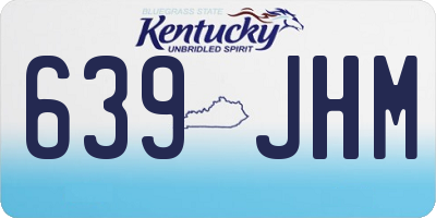 KY license plate 639JHM