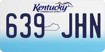KY license plate 639JHN