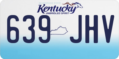 KY license plate 639JHV
