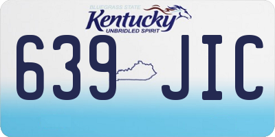 KY license plate 639JIC