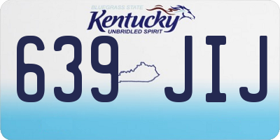 KY license plate 639JIJ