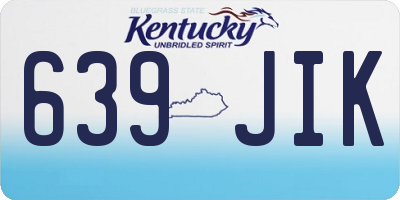 KY license plate 639JIK