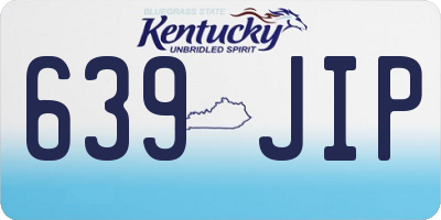 KY license plate 639JIP