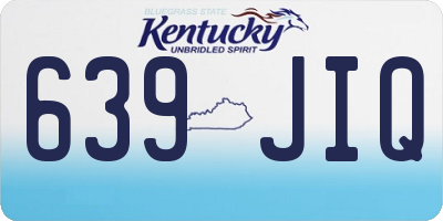 KY license plate 639JIQ