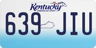 KY license plate 639JIU