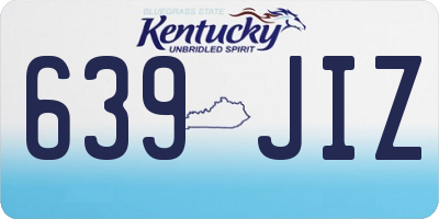KY license plate 639JIZ